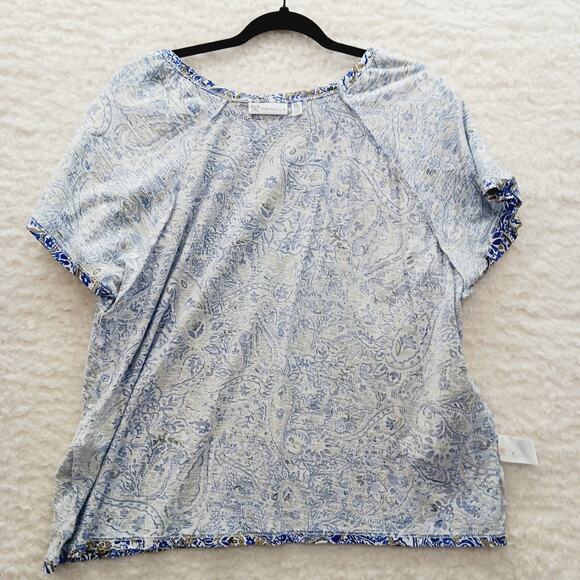 T-Shirt Size XXL Paisley Retro Mod Whimsycore Artsy Coastal Grandma Retro Y2K - Picture 9 of 11